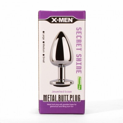 X-MEN Secret Shade Metal Butt Plug Black L
