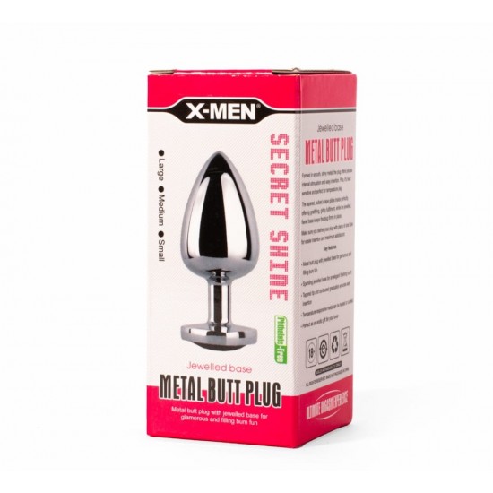 X-MEN Secret Shade Metal Butt Plug Red L