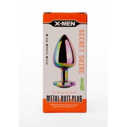 X-MEN Secret Shine Metal Butt Plug Rainbowheart L