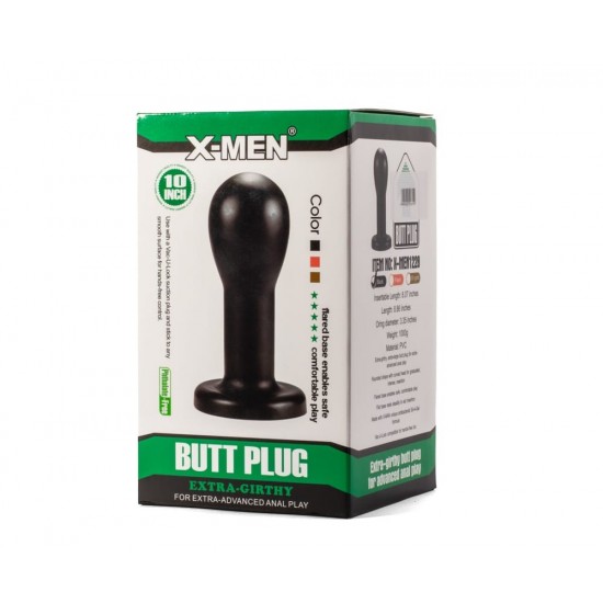 X-Men 8.86 Extra Girthy Butt Plug Black