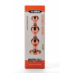 X-Men Secret Shine Booty Call Metal Butt Plug with Gem Gold S