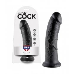 King Cock 8" élethű dildó - fekete