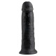 King Cock 10" élethű óriás dildó - fekete