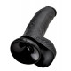 King Cock 9" élethű herés dildó - fekete