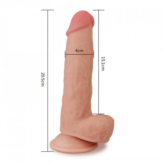 Skin 7" bőrtapintású realisztikus dildó
