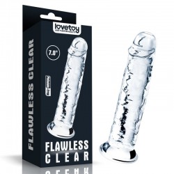 Flawless 7" Clear áttetsző realisztikus dildó