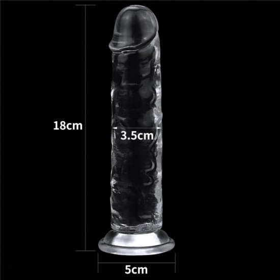 Flawless 7" Clear áttetsző realisztikus dildó