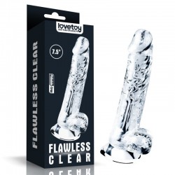 Flawless 7,5" Clear áttetsző realisztikus dildó