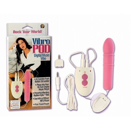 Vibro Pod zenével vezérelhető vibrátor