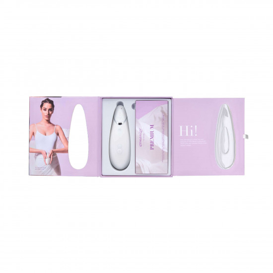 Womanizer Premium vízálló csiklóizgató - fehér