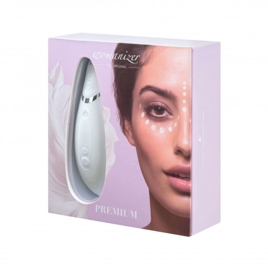Womanizer Premium vízálló csiklóizgató - fehér
