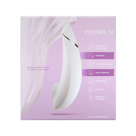 Womanizer Premium vízálló csiklóizgató - fehér