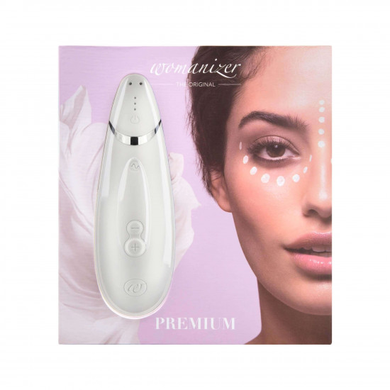 Womanizer Premium vízálló csiklóizgató - fehér