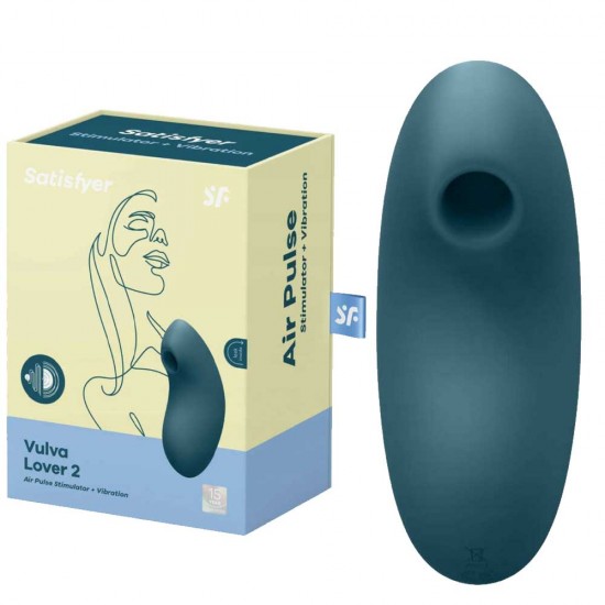 Satisfyer Vulva Lover 2 léghullámos csiklóizgató - kék
