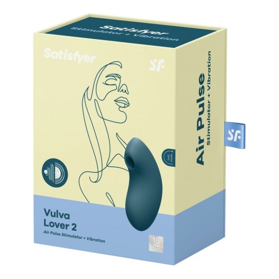 Satisfyer Vulva Lover 2 léghullámos csiklóizgató - kék
