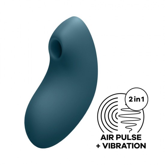 Satisfyer Vulva Lover 2 léghullámos csiklóizgató - kék