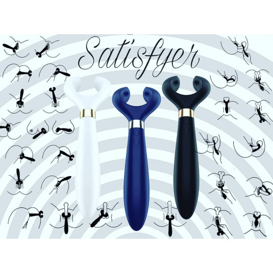 Satisfyer Partner Multifun 3 akkus párvibrátor - kék