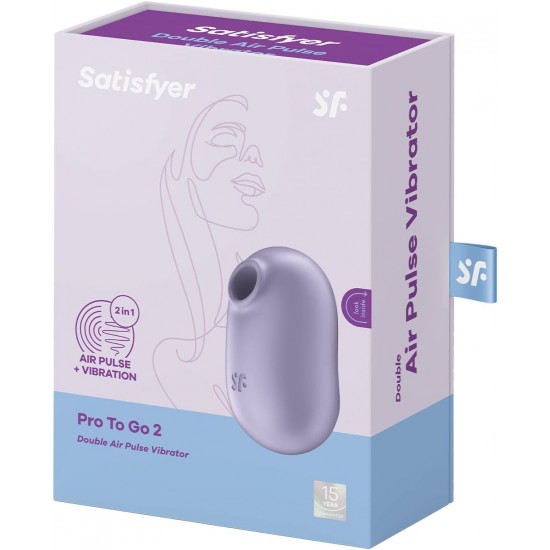 Satisfyer Pro To Go 2 léghullámos csiklóizgató - lila