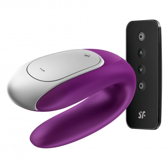 Satisfyer Double Fun okos rádiós párvibrátor - lila