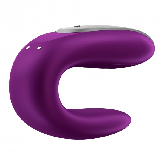 Satisfyer Double Fun okos rádiós párvibrátor - lila