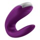 Satisfyer Double Fun okos rádiós párvibrátor - lila