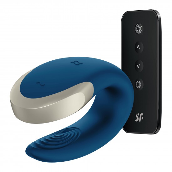 Satisfyer Double Love okos rádiós párvibrátor - kék