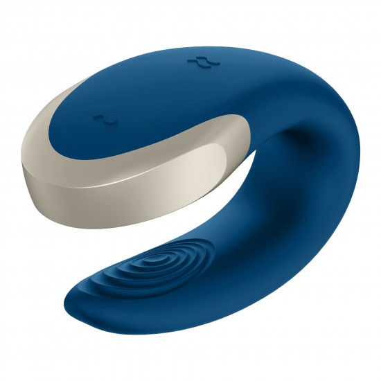 Satisfyer Double Love okos rádiós párvibrátor - kék