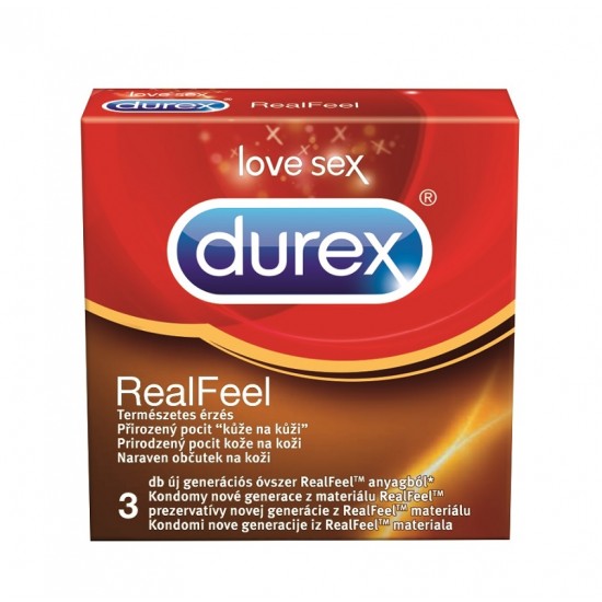 Durex Real Feel Latex mentes óvszer 3 db