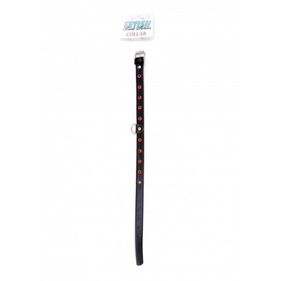 Red Point műbőr nyakörv 2cm
