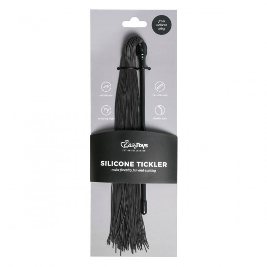 Easytoys Tickler szilikon korbács - fekete