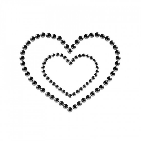 Bijoux Mimi Heart fekete melldísz