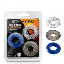 Stay Hard Triple péniszgyűrű szett